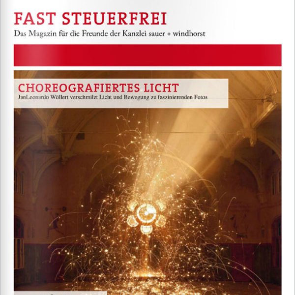 Steuerfrei-Magazine about Light Painting Photographer JanLeonardo
