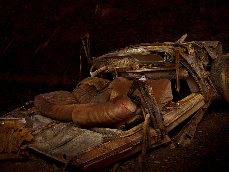 Light Painting - Car Wreck - by JanLeonardo Light Art Photography